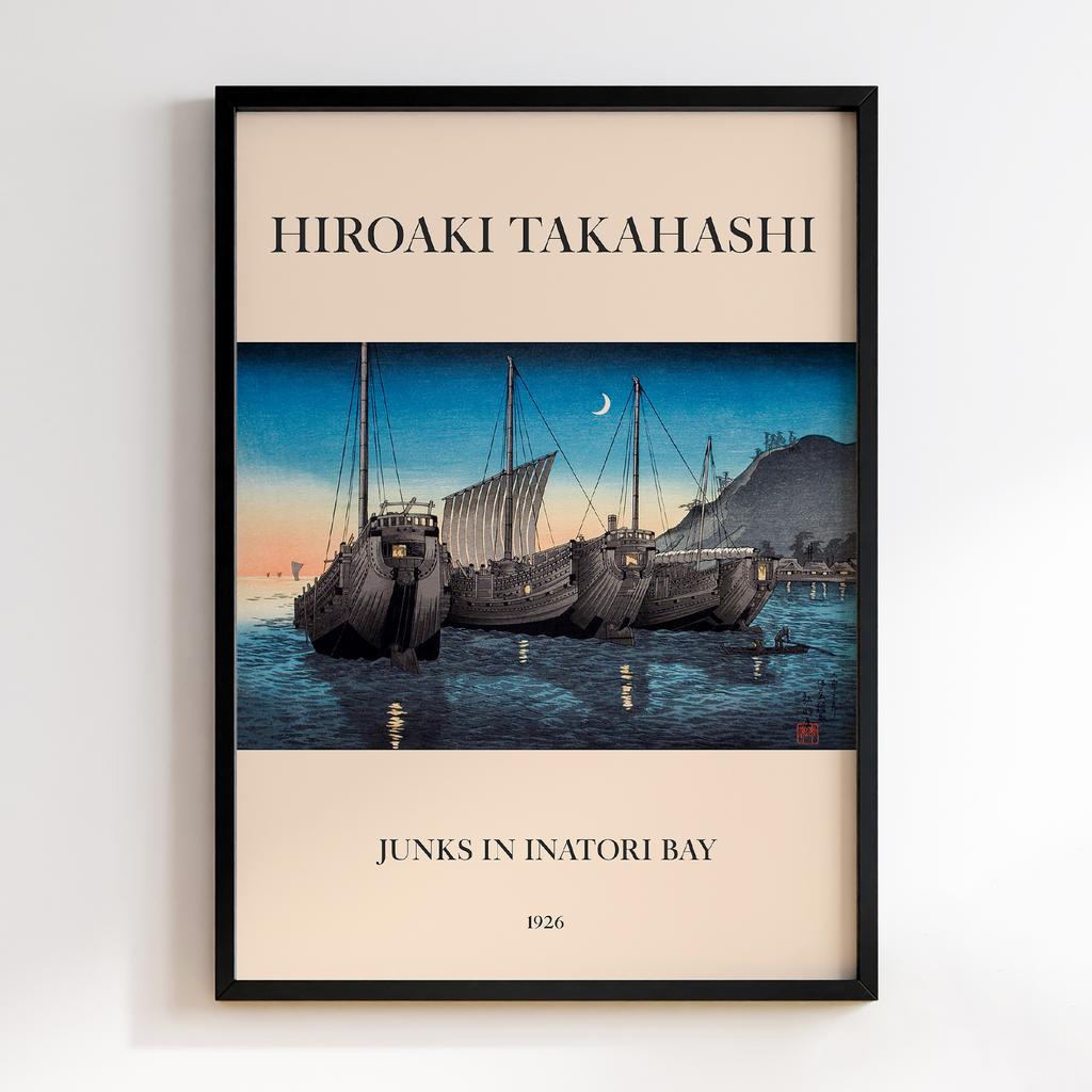 Постер Хіроакі Шьотей Такахасі Junks in Inatori Bay, Izu (1926) #1