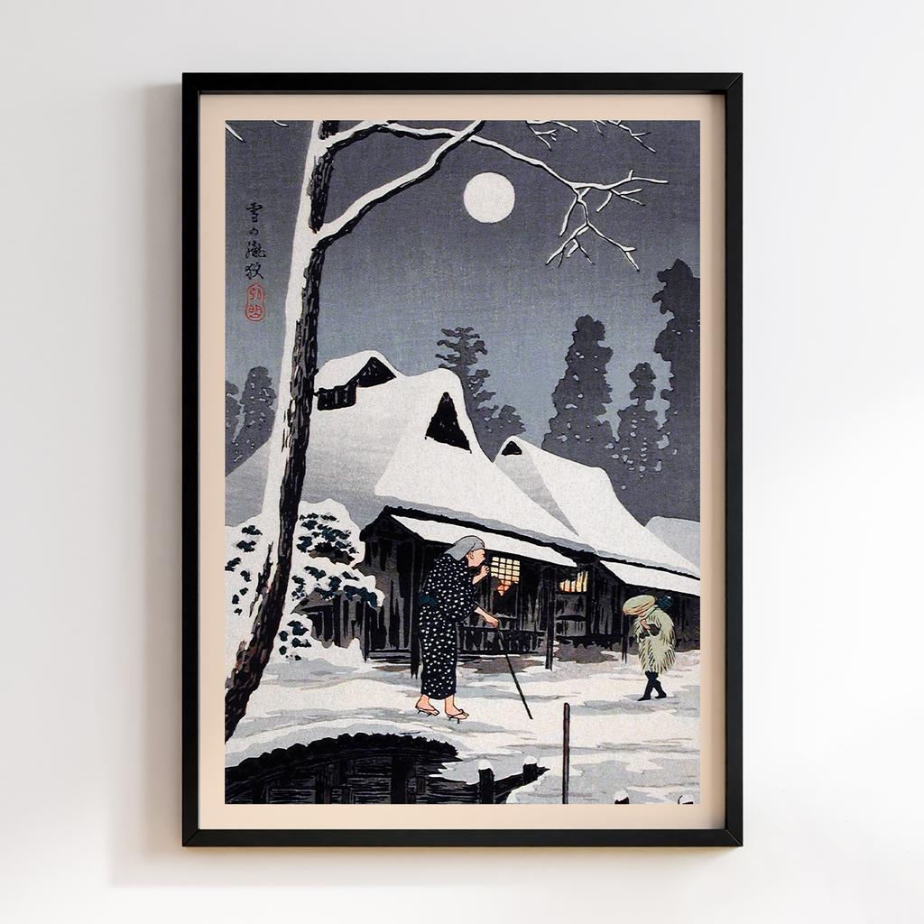 Постер Хіроакі Шьотей Такахасі Moonlight on Snow (1936) #1