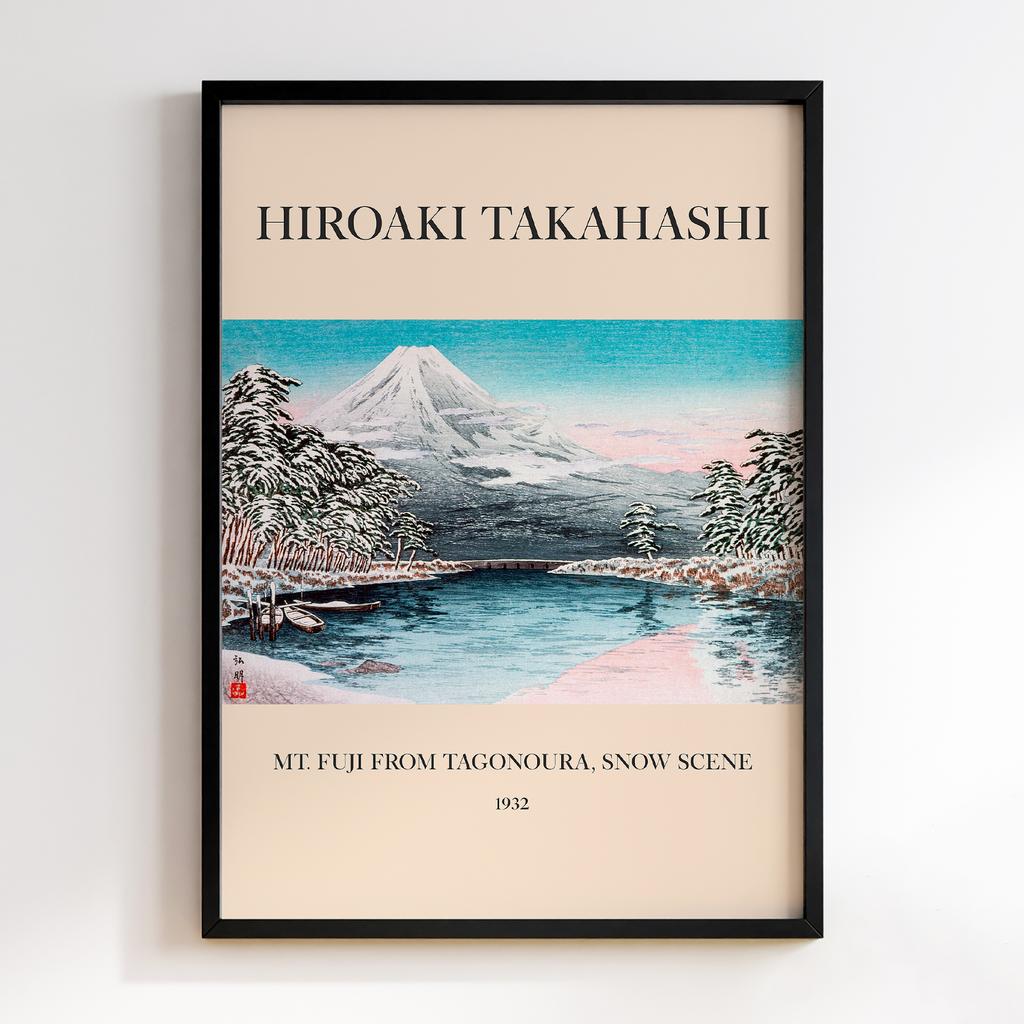 Постер Хіроакі Шьотей Такахасі Mt. Fuji from Tagonoura, Snow Scene (1932) #2