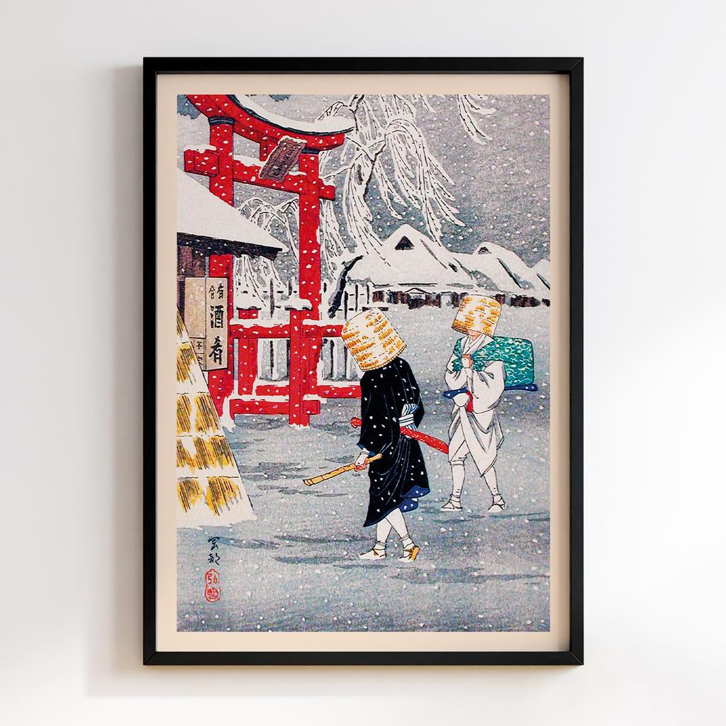 Постер Хіроакі Шьотей Такахасі Okabe in Snow (1925–1926) #1