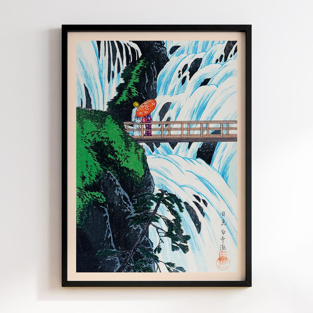 Постер Хіроакі Шьотей Такахасі Hiroaki Takahashi Shiragumo Waterfall of Nikkō (1910) #1