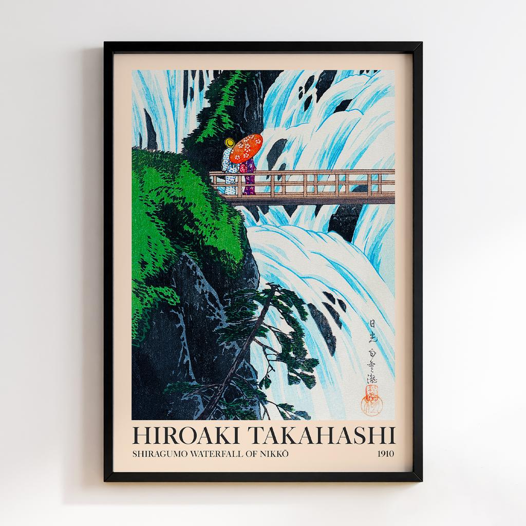 Постер Хіроакі Шьотей Такахасі Hiroaki Takahashi Shiragumo Waterfall of Nikkō (1910) #2