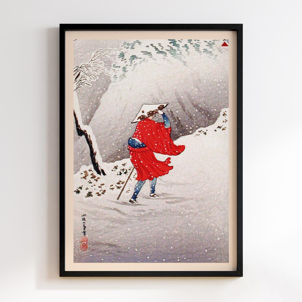 Постер Хіроакі Шьотей Такахасі Hiroaki Takahashi Snowy Evening on a Mountain Path (1871–1945) #1