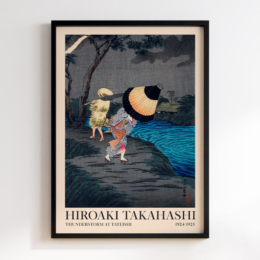 Постер Хіроакі Шьотей Такахасі Hiroaki Takahashi Thunderstorm at Tateishi (1924–1925) #2