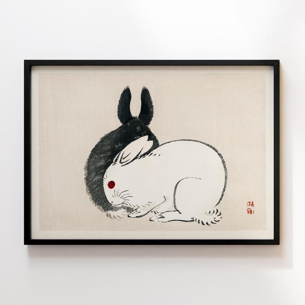 Постер Kono Bairei Gakan Black and White Rabbits #1