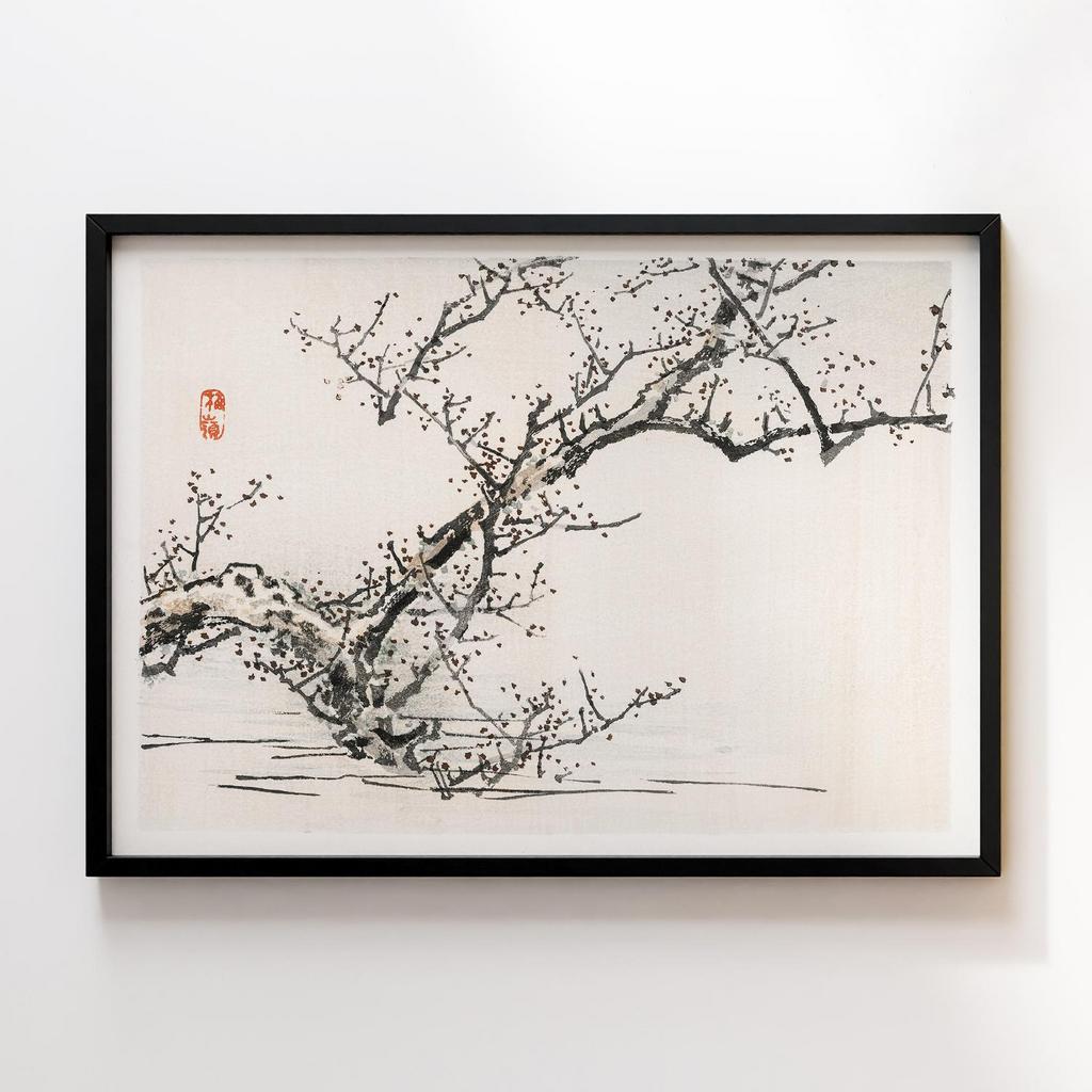 Постер Kono Bairei Tree Against the Backdrop of Water