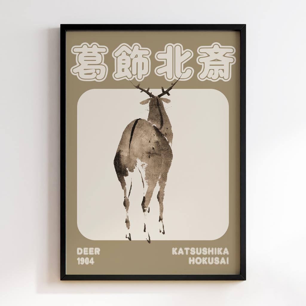 Постер Katsushika Hokusai Deer #01