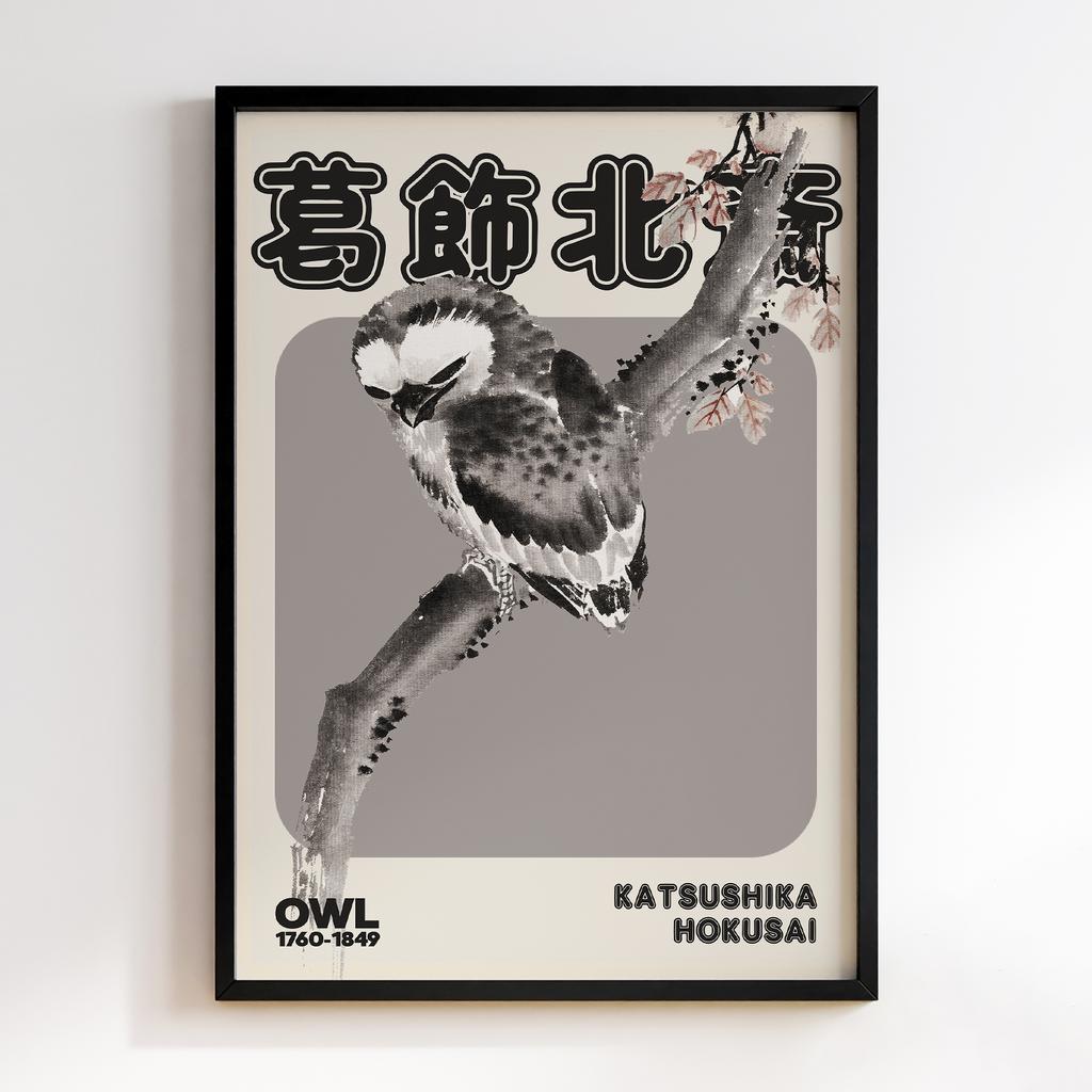 Постер Katsushika Hokusai Owl