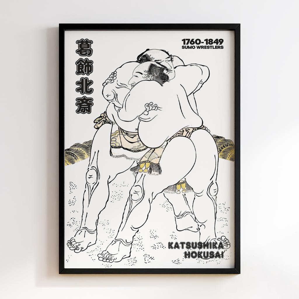 Постер Katsushika Hokusai Sumo Wrestlers