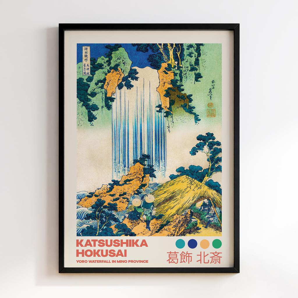 Постер Katsushika Hokusai Yoro Waterfall in Mino Province by Katsushika Hokusai (1760-1849) #01