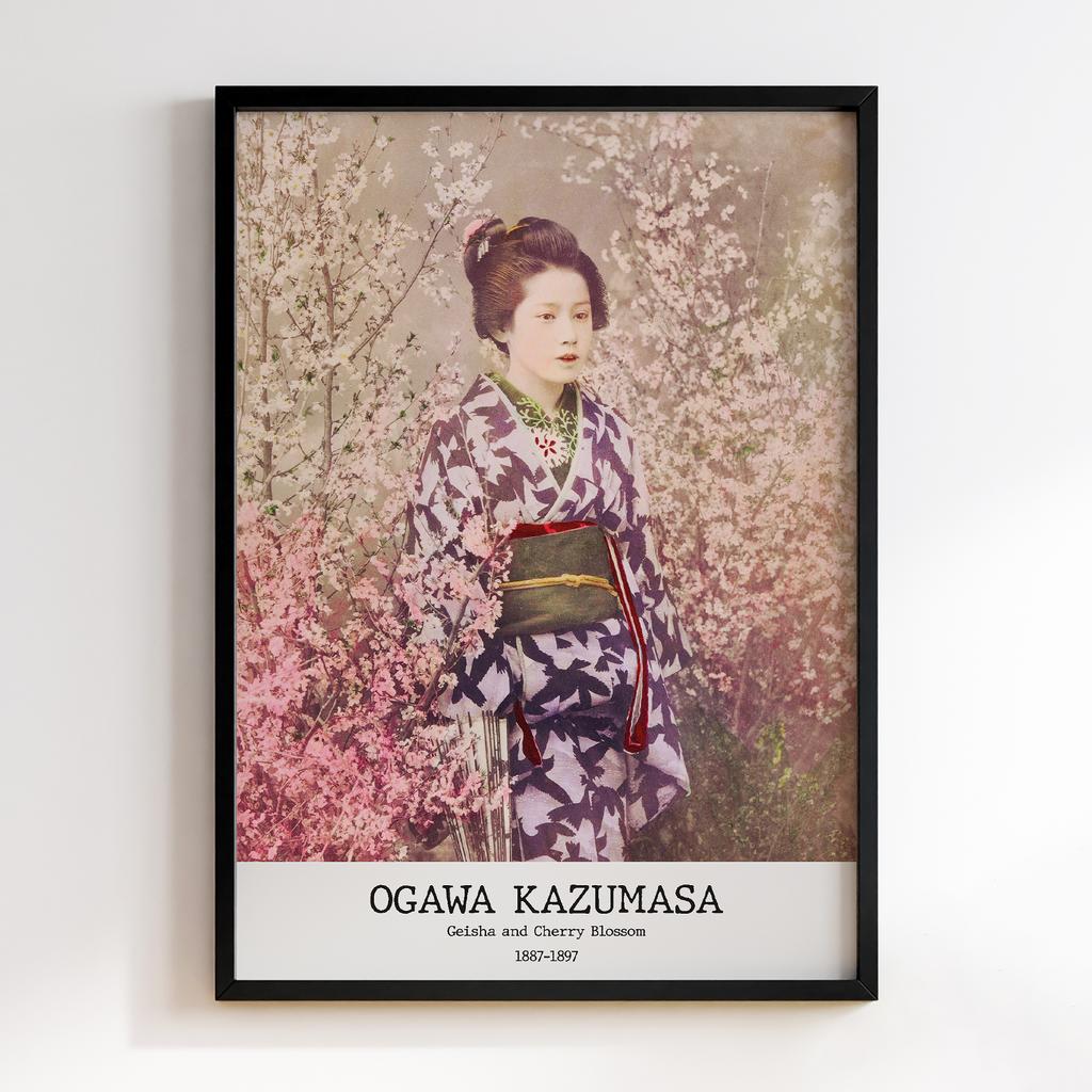 Постер Ogawa Kazumasa Geisha and Cherry Blossom
