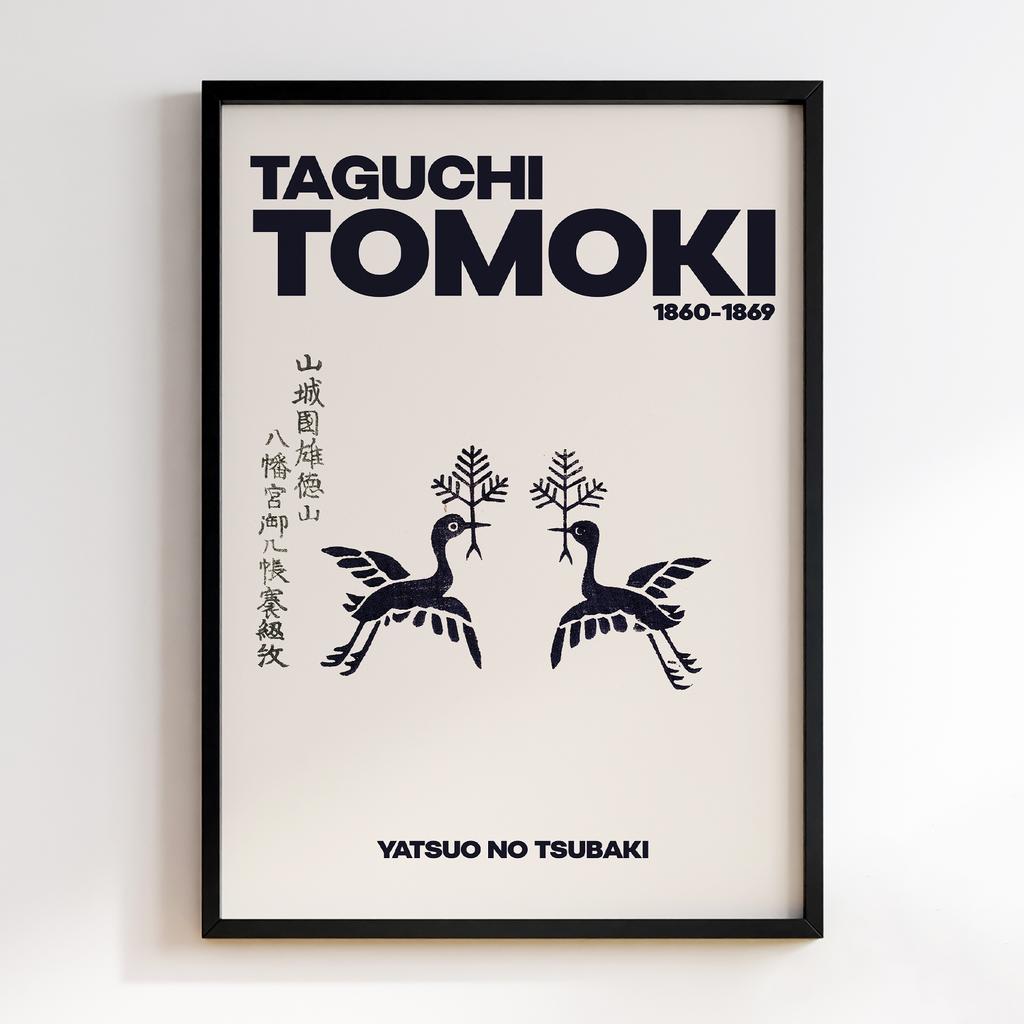 Постер Japanese Vintage Original Woodblock Print from Yatsuo no Tsubaki (1860-1869) by Taguchi Tomoki #081