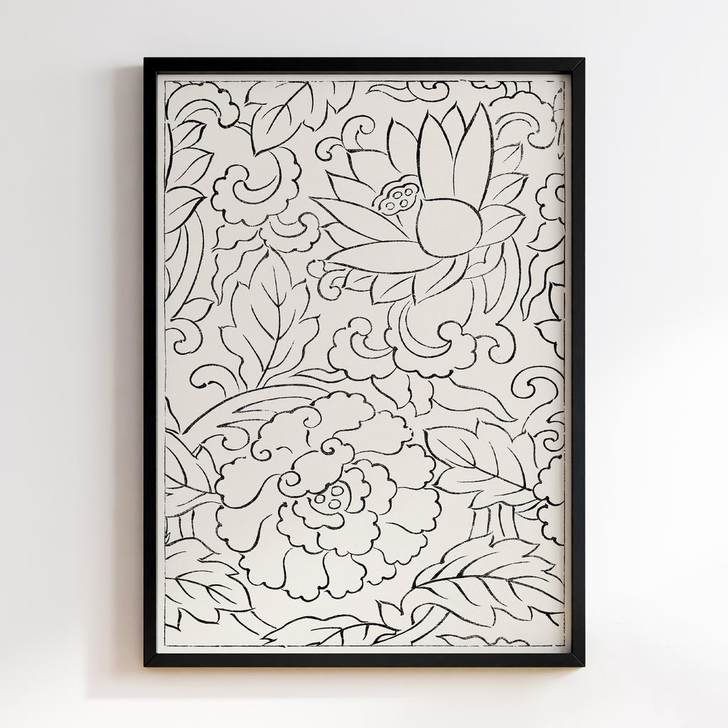 Постер Japanese Vintage Original Woodblock Print from Yatsuo no Tsubaki (1860-1869) by Taguchi Tomoki #075