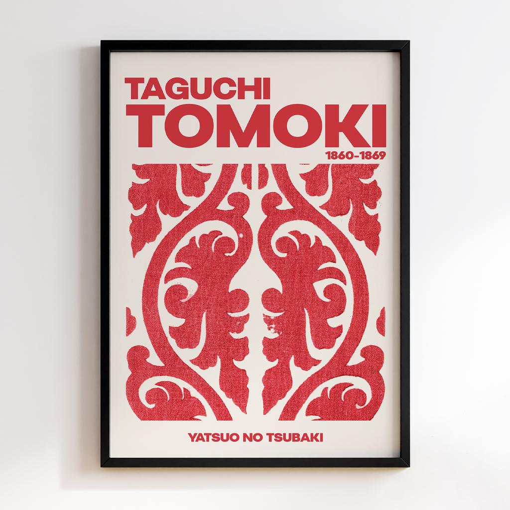 Постер Japanese Vintage Original Woodblock Print from Yatsuo no Tsubaki (1860-1869) by Taguchi Tomoki #074