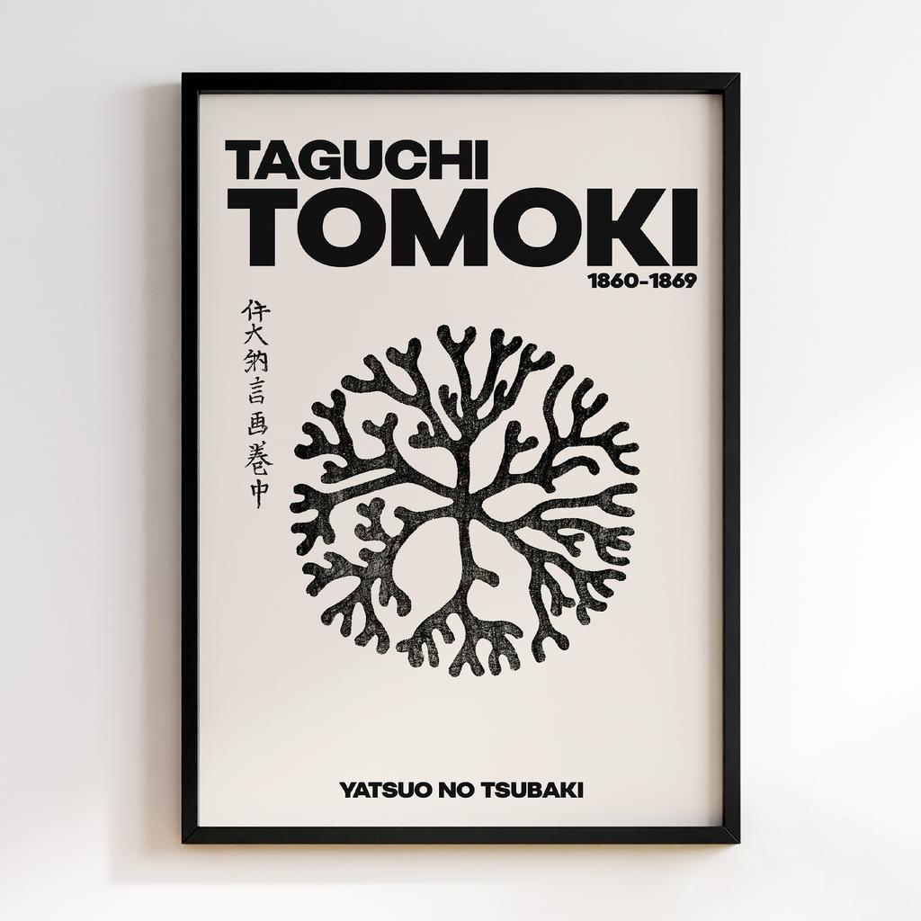 Постер Japanese Vintage Original Woodblock Print from Yatsuo no Tsubaki (1860-1869) by Taguchi Tomoki #071