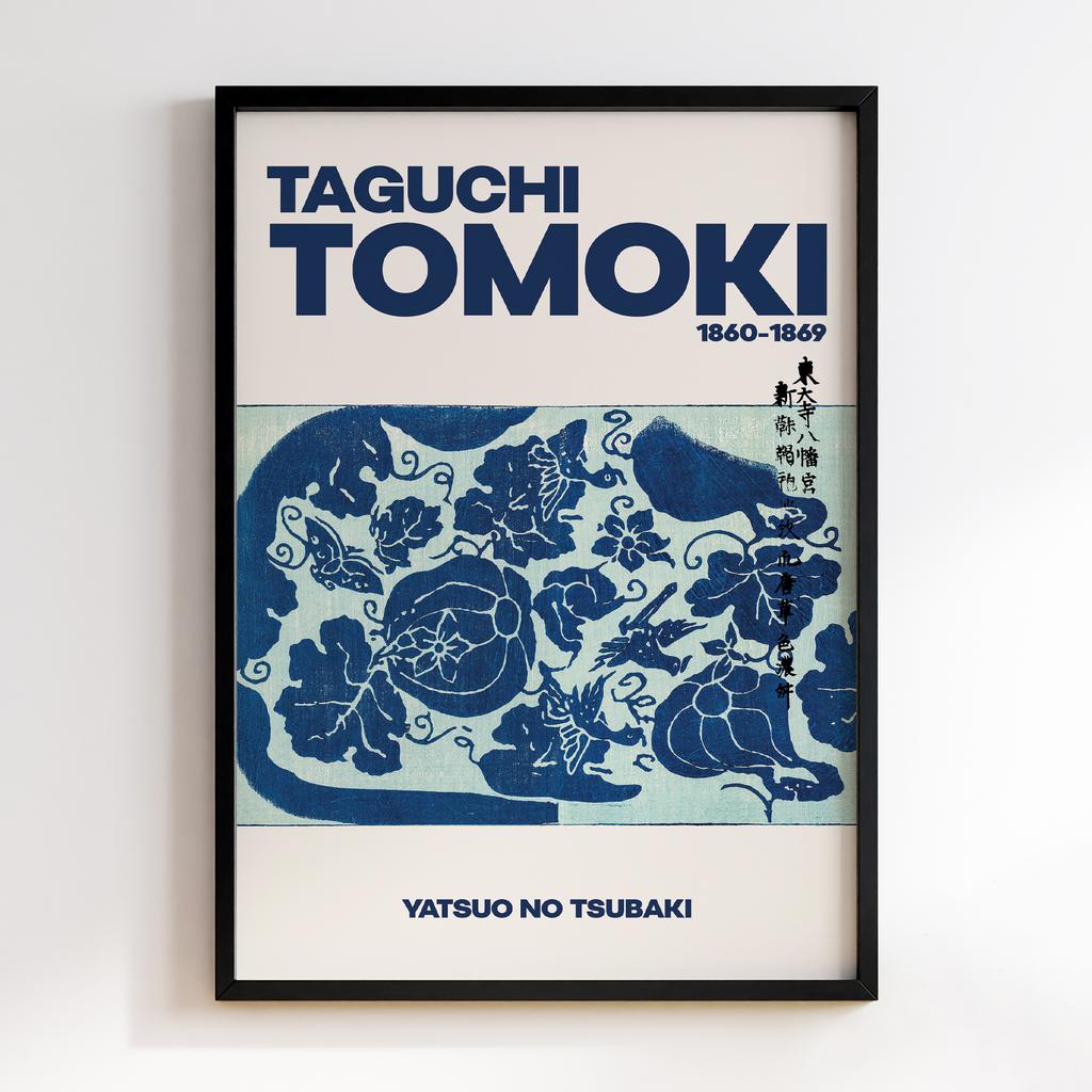 Постер Japanese Vintage Original Woodblock Print from Yatsuo no Tsubaki (1860-1869) by Taguchi Tomoki #069