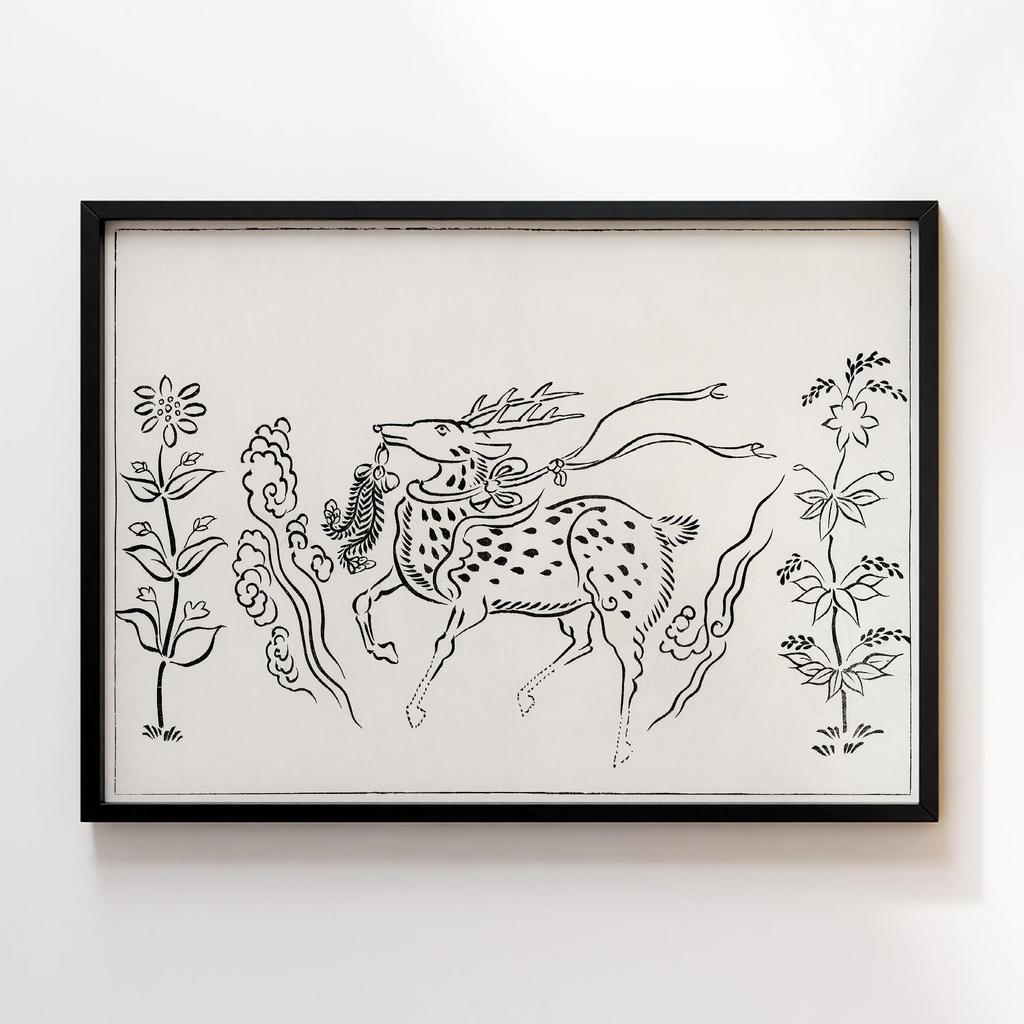 Постер Japanese Vintage Original Woodblock Print from Yatsuo no Tsubaki (1860-1869) by Taguchi Tomoki #067