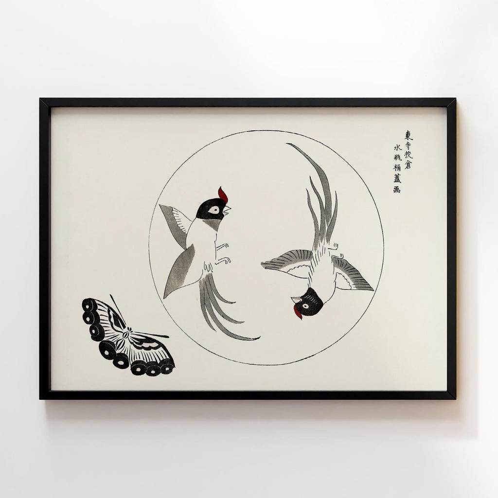 Постер Japanese Vintage Original Woodblock Print from Yatsuo no Tsubaki (1860-1869) by Taguchi Tomoki #035