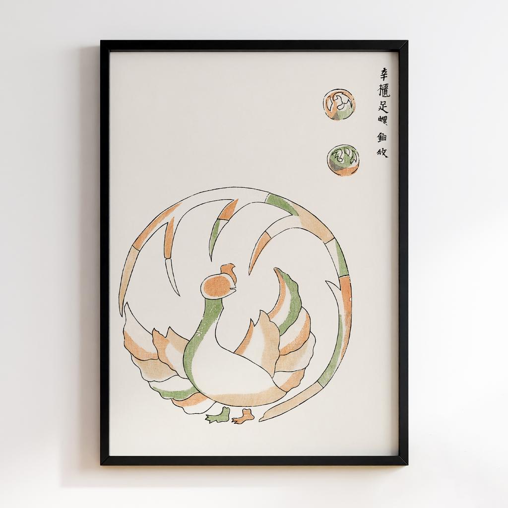 Постер Japanese Vintage Original Woodblock Print from Yatsuo no Tsubaki (1860-1869) by Taguchi Tomoki #022