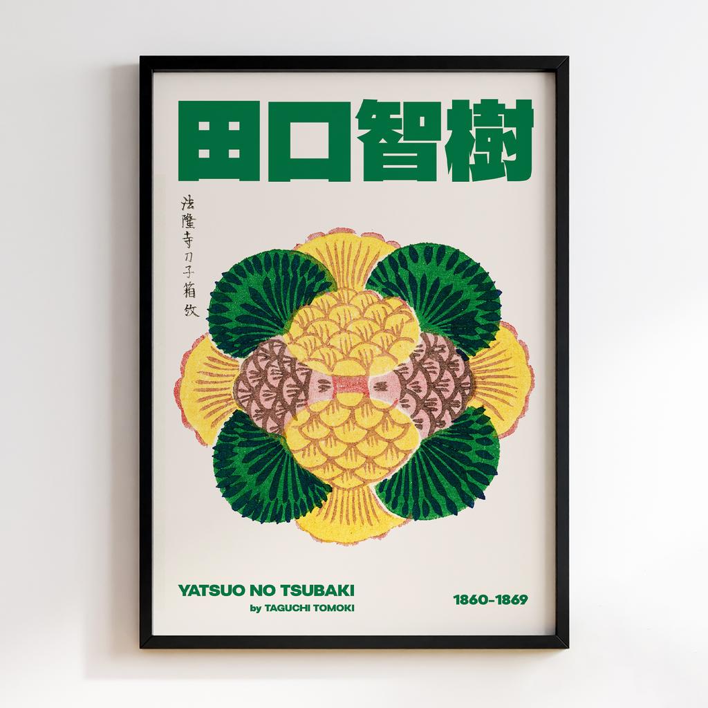 Постер Japanese Vintage Original Woodblock Print from Yatsuo no Tsubaki (1860-1869) by Taguchi Tomoki #009