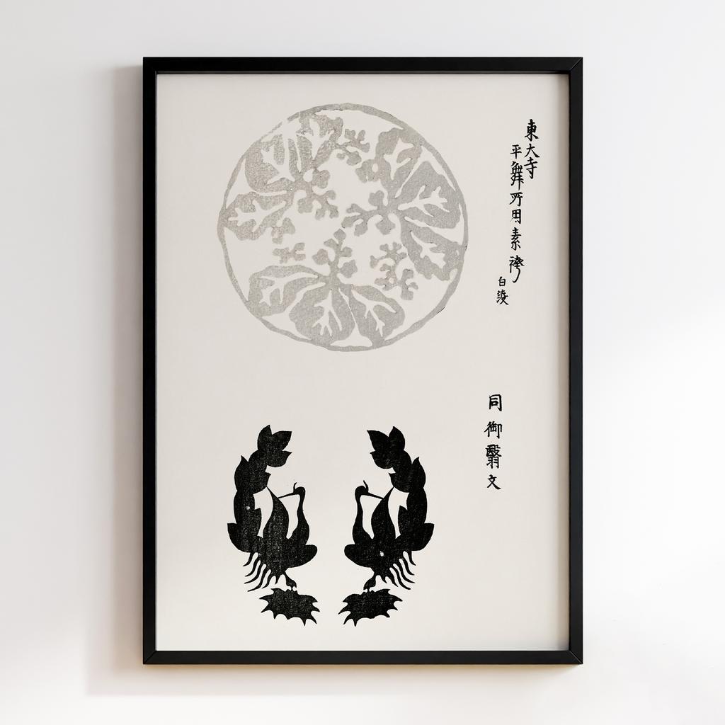 Постер Japanese Vintage Original Woodblock Print from Yatsuo no Tsubaki (1860-1869) by Taguchi Tomoki #003