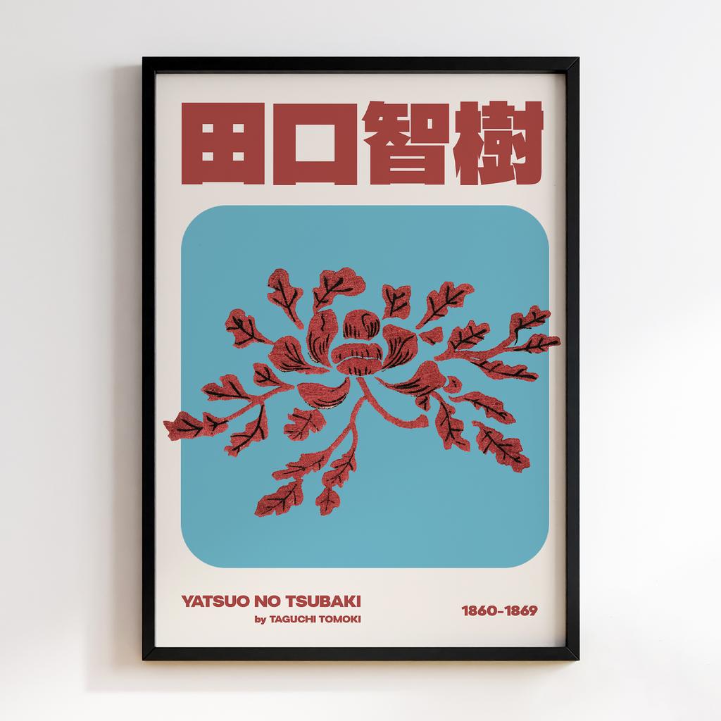 Постер Japanese Vintage Original Woodblock Print from Yatsuo no Tsubaki (1860-1869) by Taguchi Tomoki #001