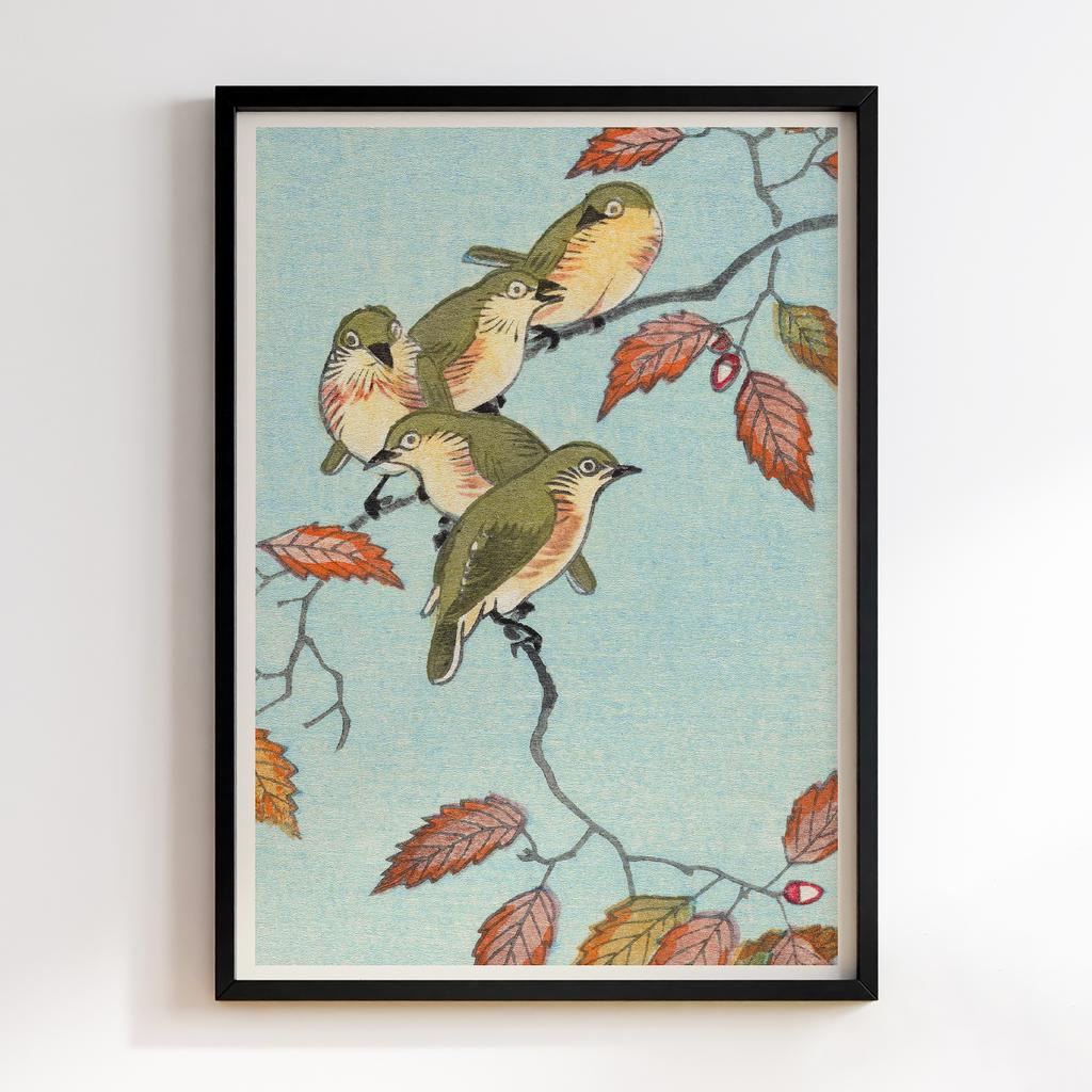 Постер Birds on a branch (1900 - 1936) by Ohara Koson (1877-1945)
