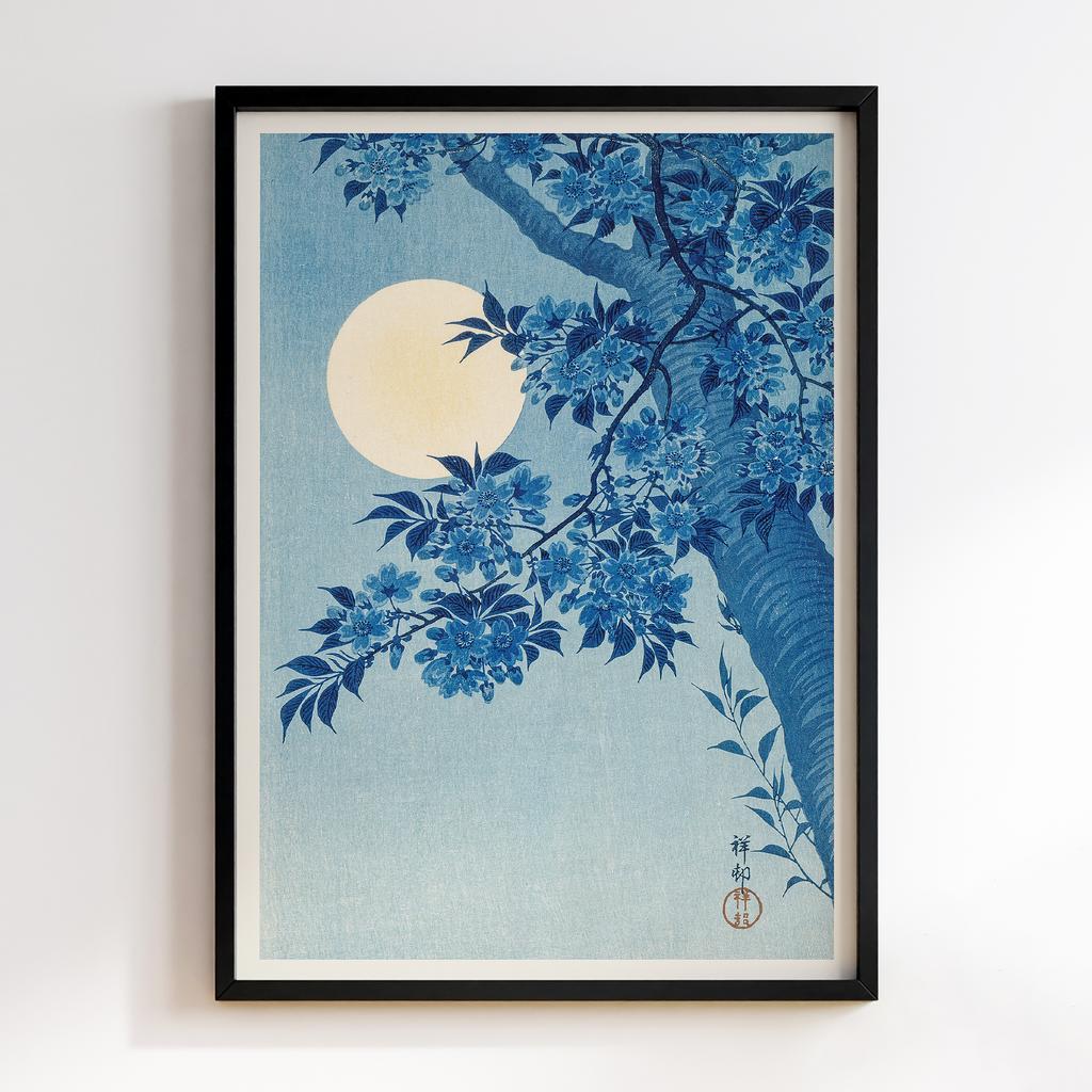 Постер Blossoming Cherry on a Moonlit Night (ca. 1932) by Ohara Koson (1877–1945)