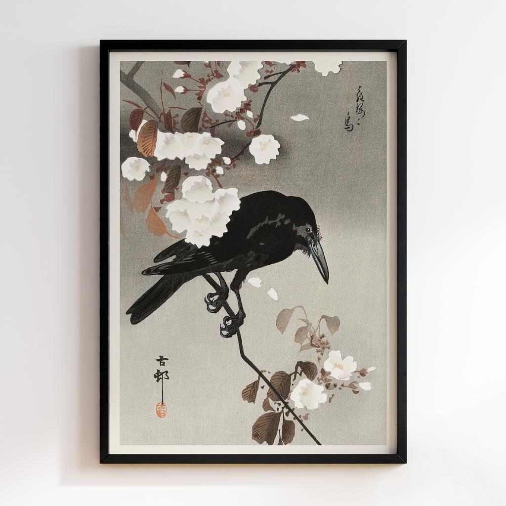 Постер Crow and cherry blossom (1930 - 1975) by Ohara Koson (1877-1945)