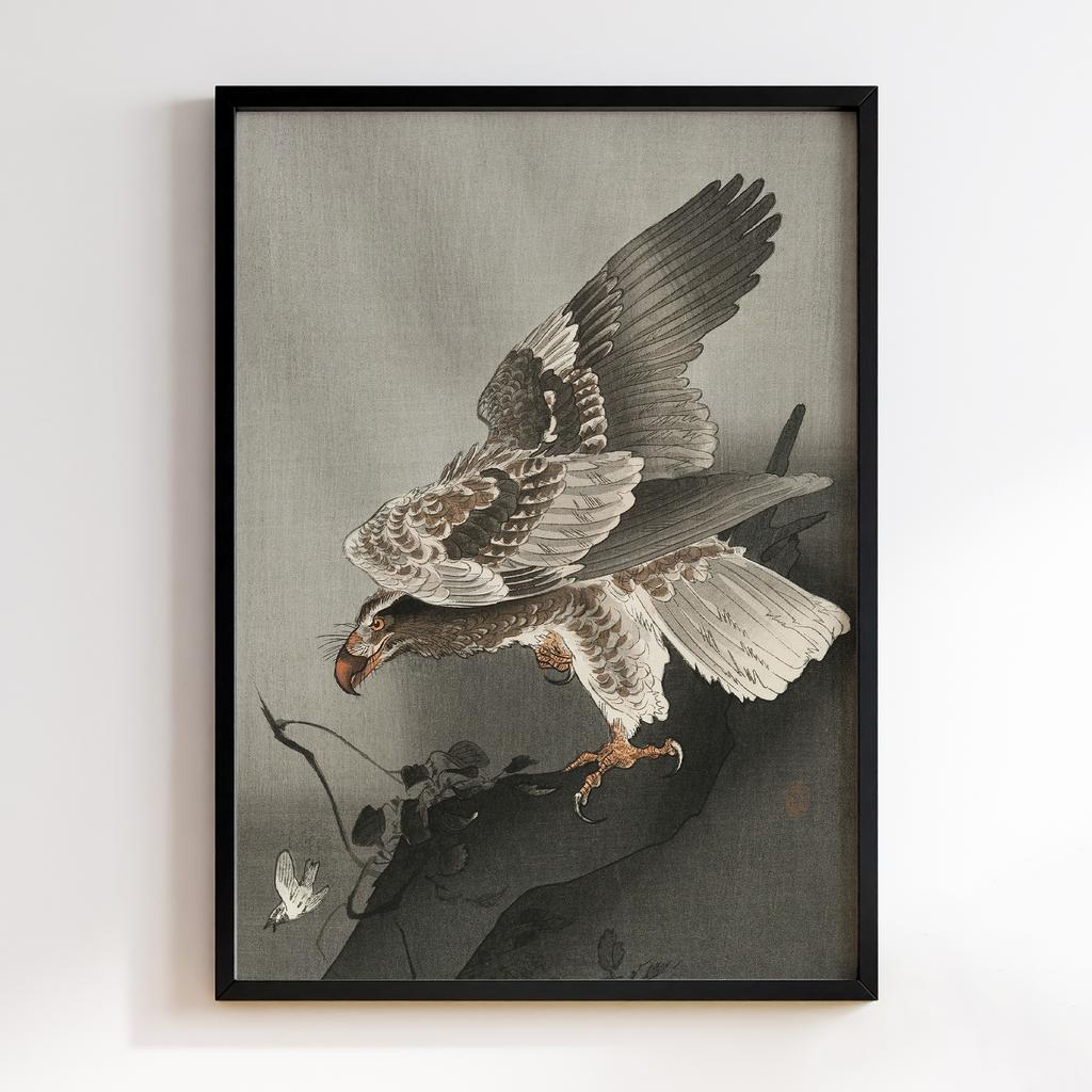 Постер Eagle lurking at a prey (1877-1930) by Ohara Koson (1877-1945)