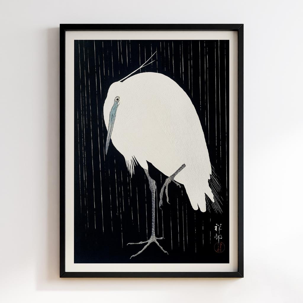 Постер Egret in the rain (1925 - 1936) by Ohara Koson (1877-1945)