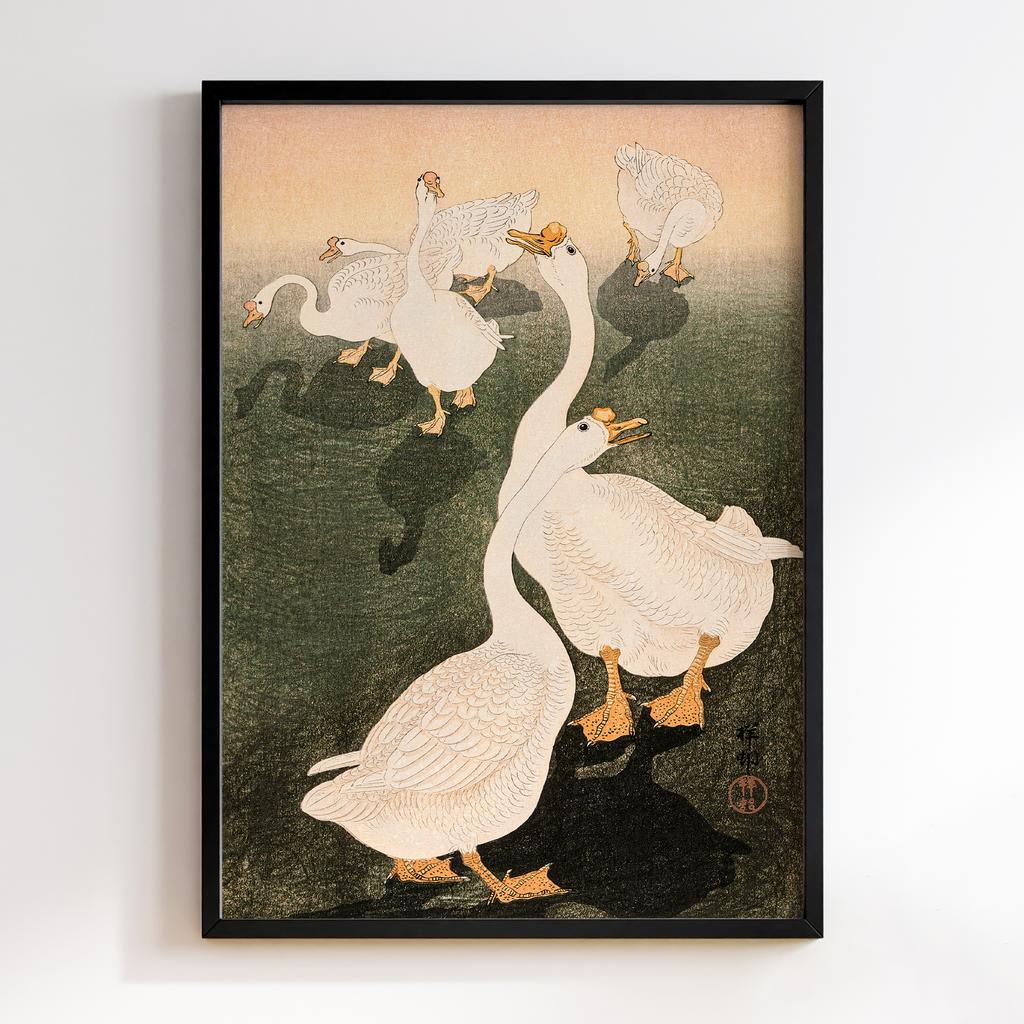 Постер Geese (1926) by Ohara Koson