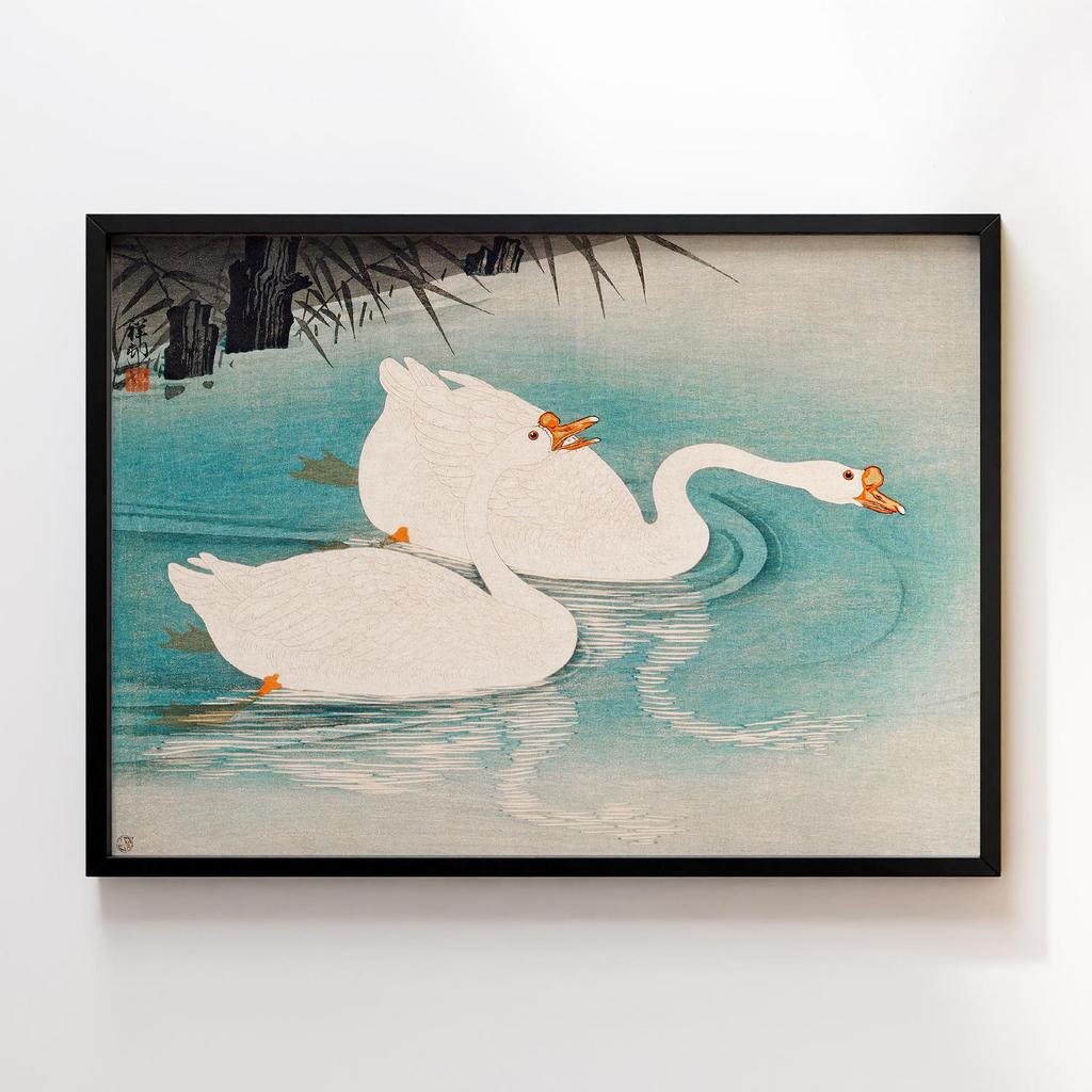 Постер Geese amid Reeds (1928) by Ohara Koson