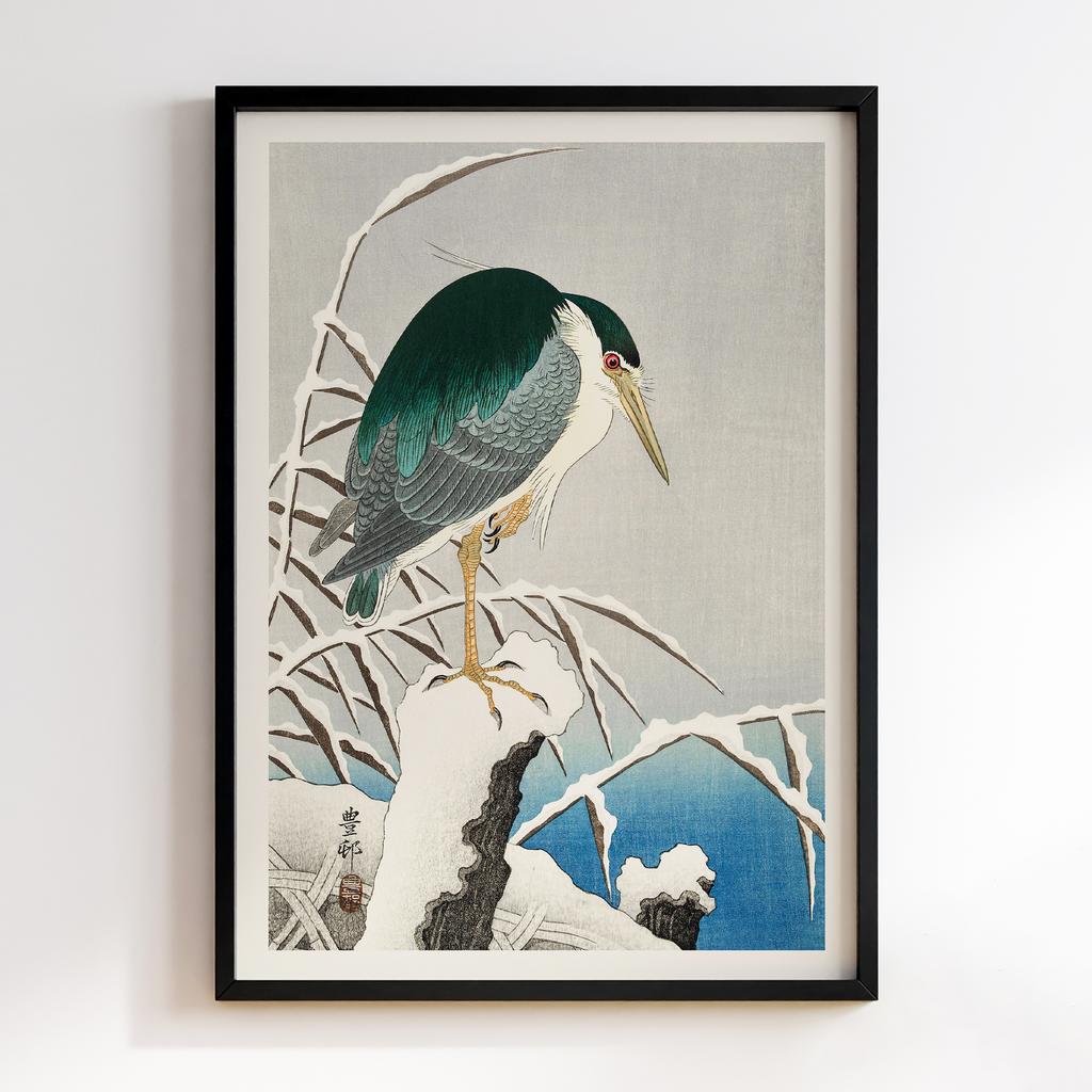 Постер Heron in snow (1920 - 1930) by Ohara Koson (1877-1945)