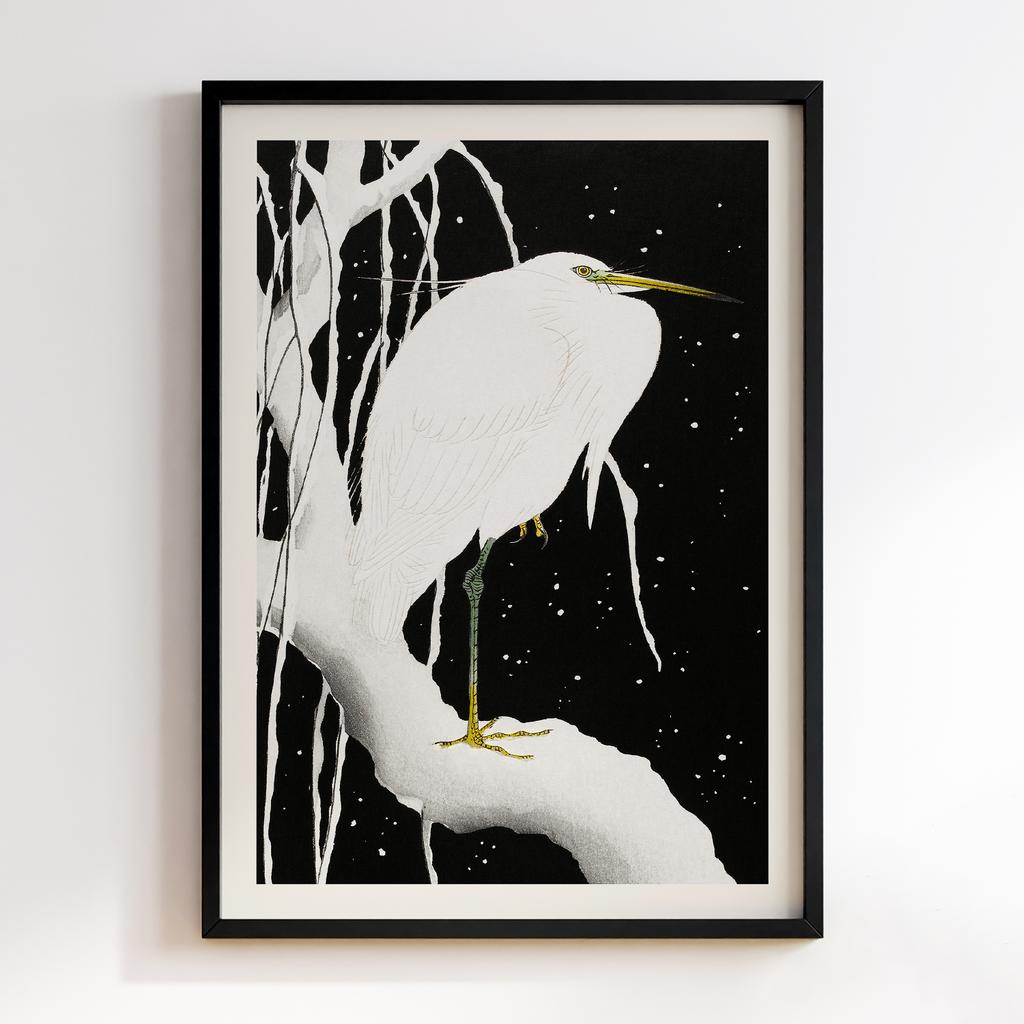 Постер Heron in snow (1925 - 1936) by Ohara Koson (1877-1945) #01
