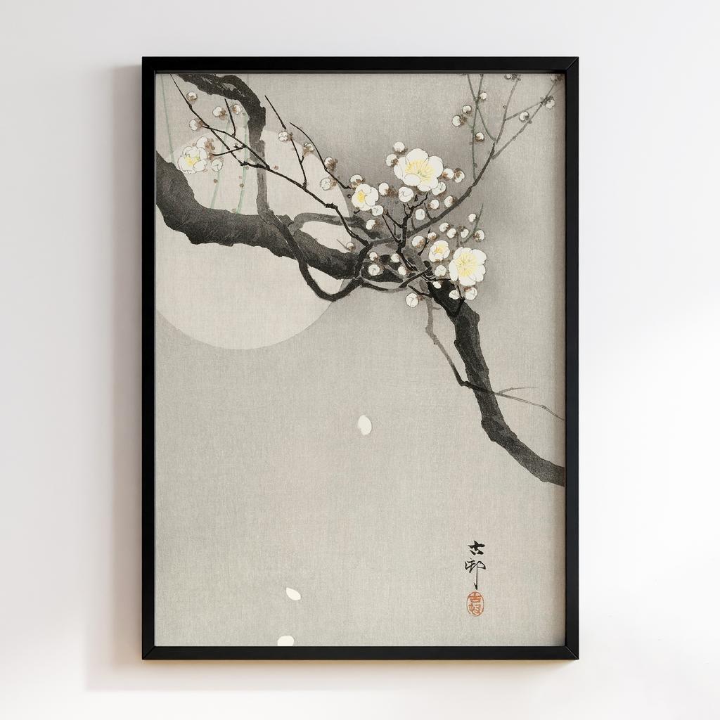 Постер Plum blossom and full moon (1900 - 1936) by Ohara Koson (1877-1945)