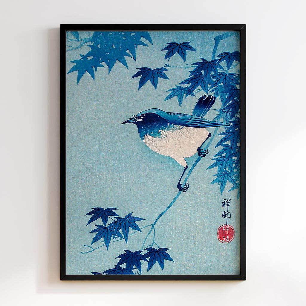 Постер Robin on a Maple Branch (1935) by Ohara Koson