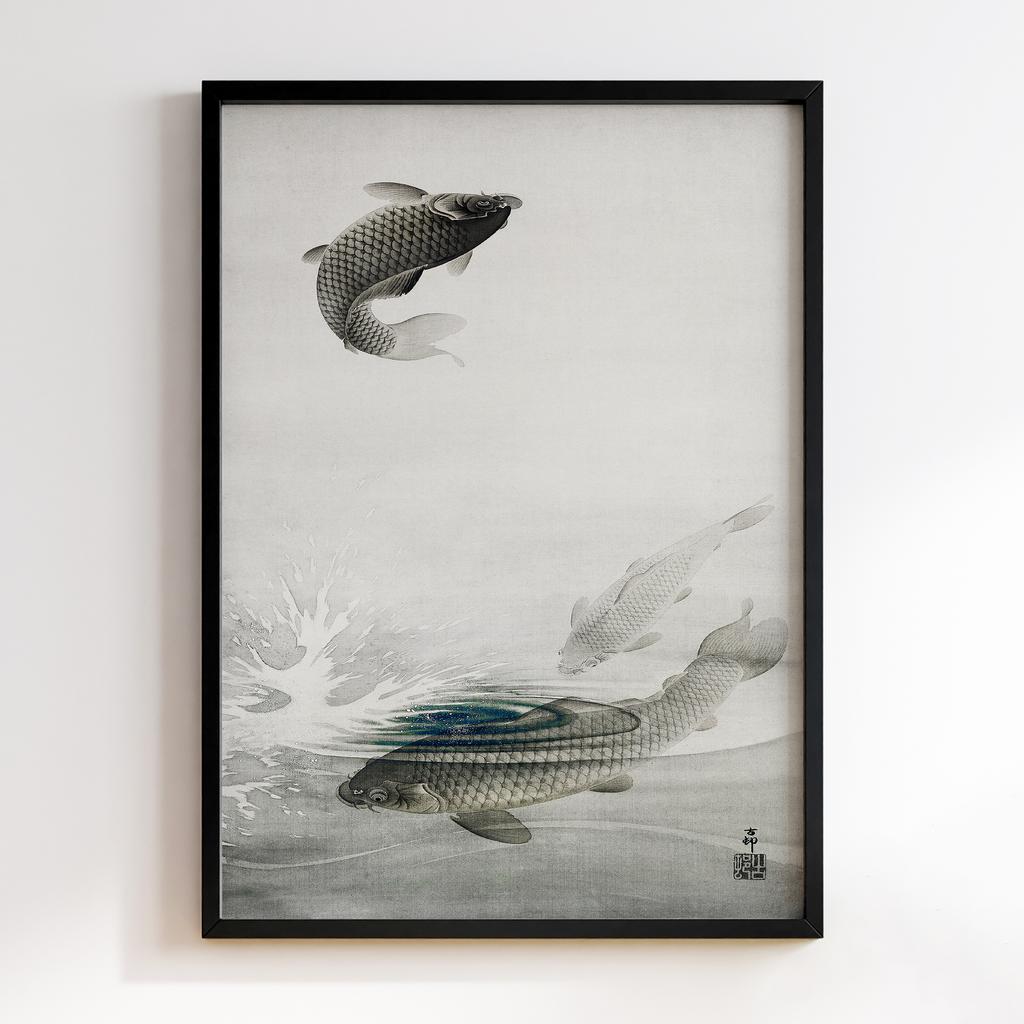 Постер Three carps (1877-1945) by Ohara Koson (1877-1945)