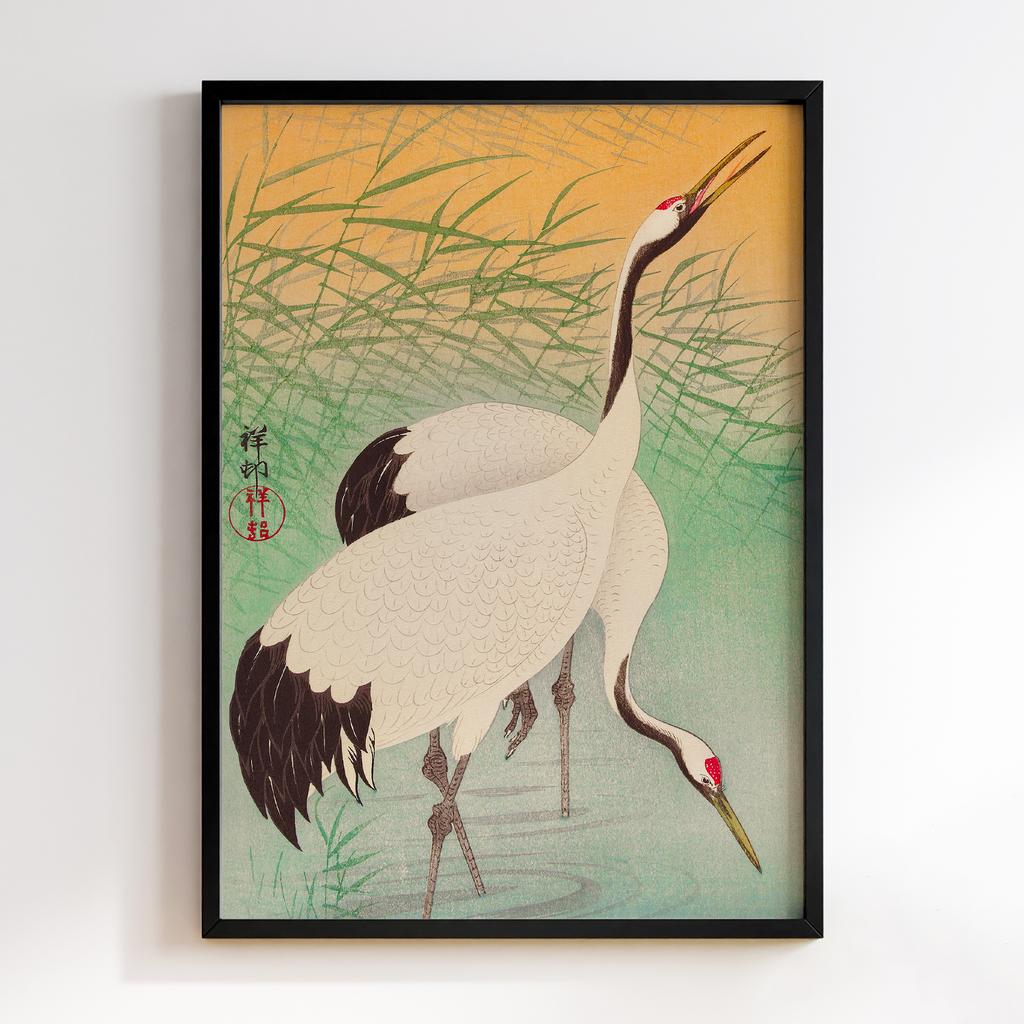Постер Two cranes (1925 - 1936) by Ohara Koson (1877-1945)