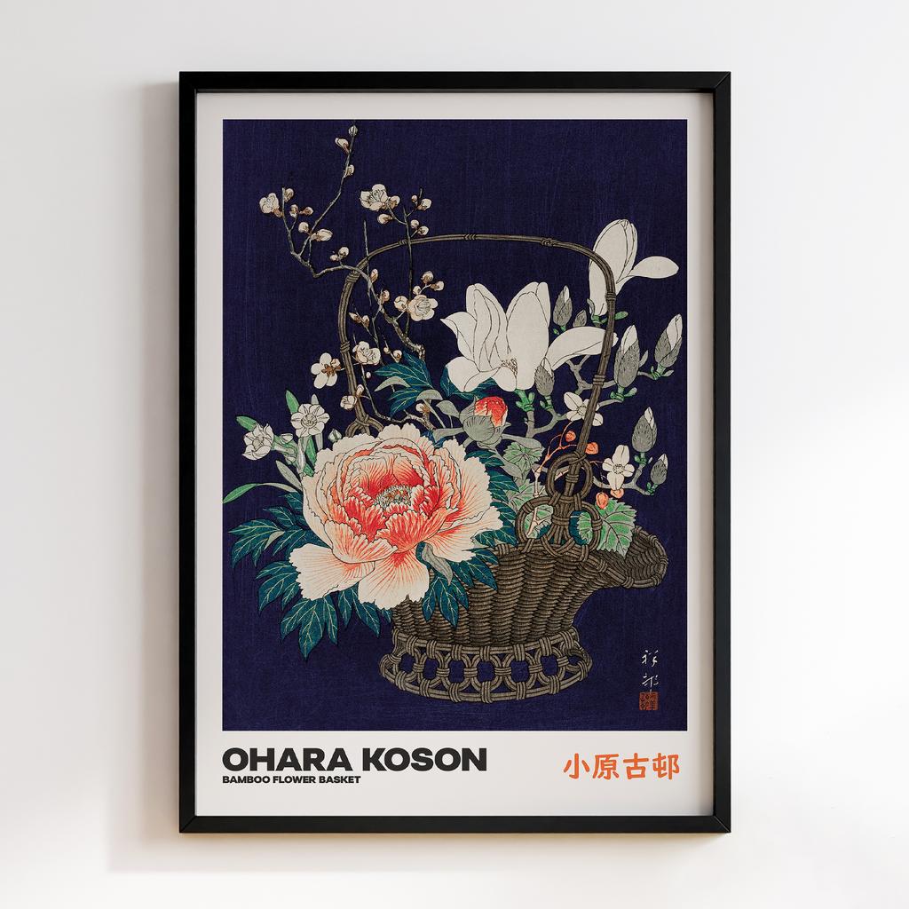 Постер BAMBOO FLOWER BASKET by Ohara Koson