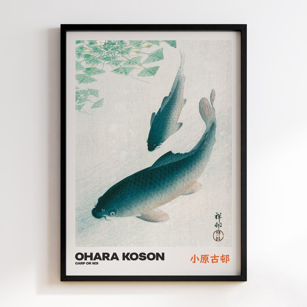 Постер CARP OR KOI by Ohara Koson
