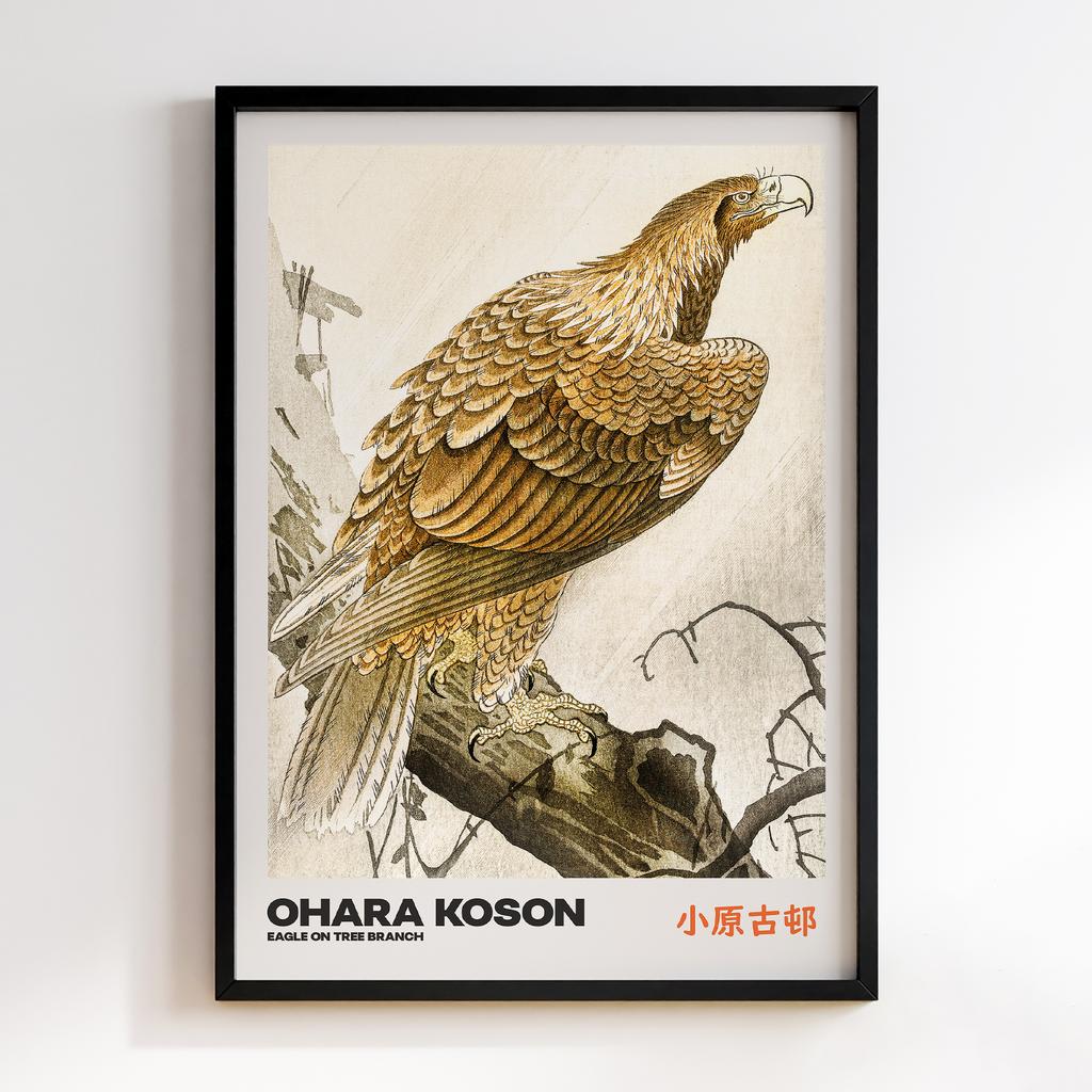 Постер EAGLE ON TREE BRANCH by Ohara Koson
