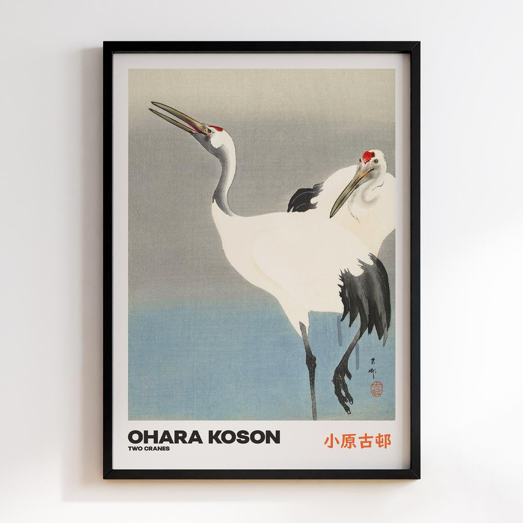 Постер TWO CRANES by Ohara Koson