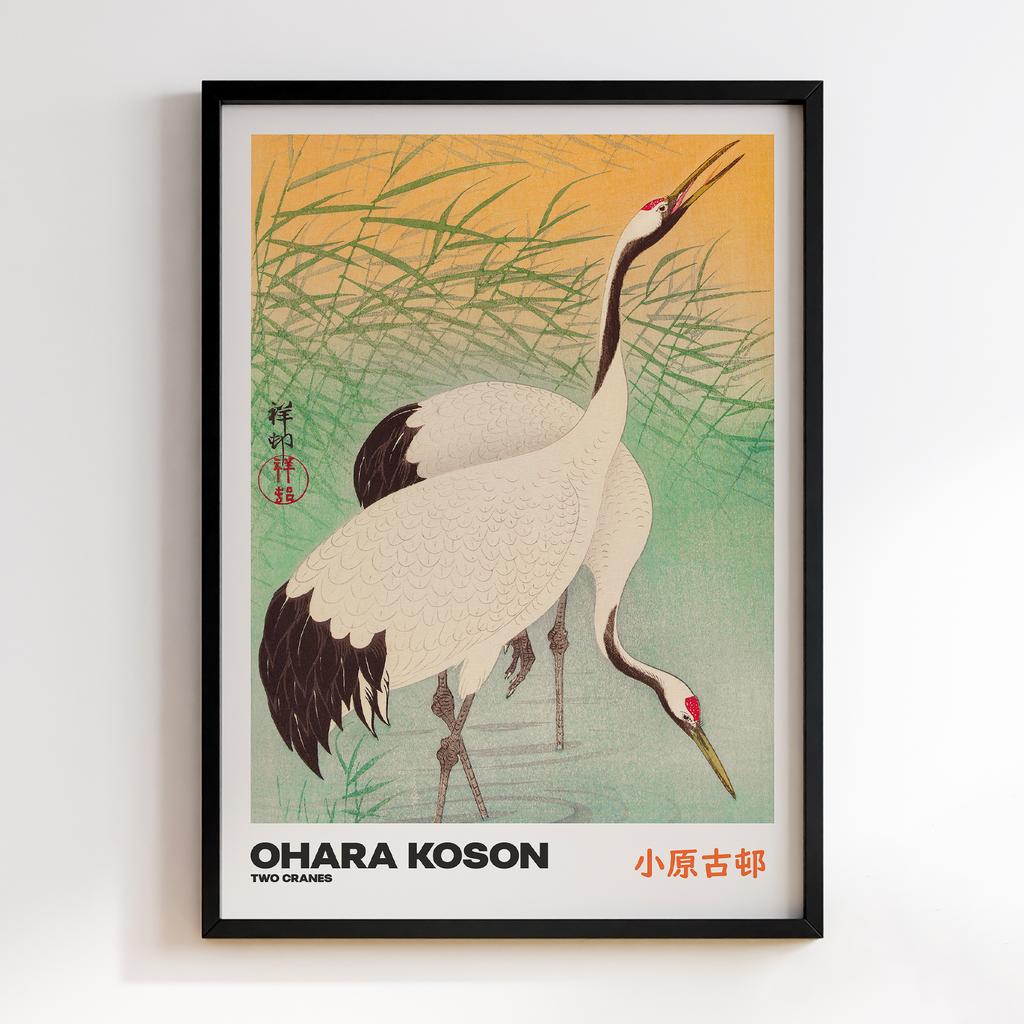 Постер TWO CRANES by Ohara Koson