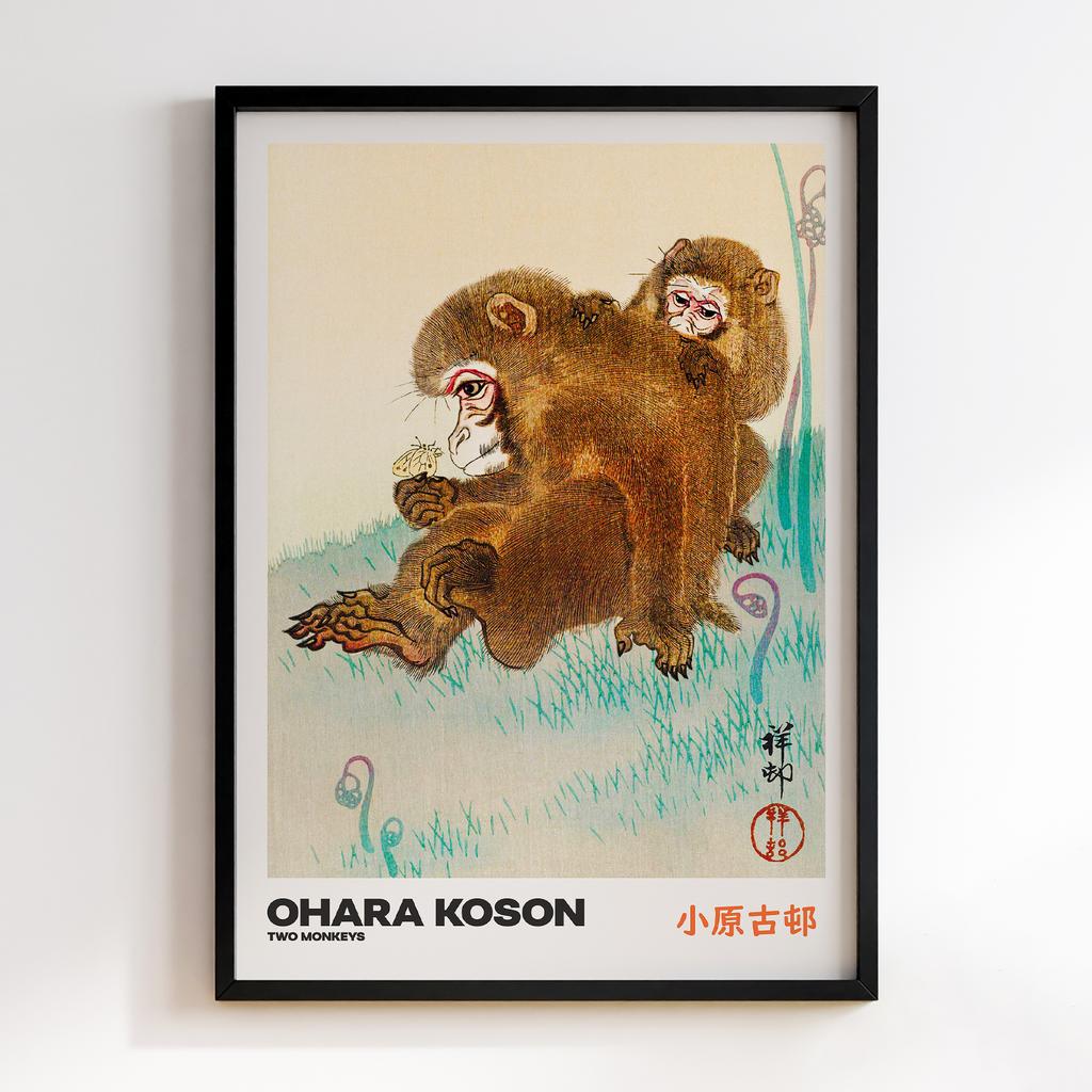 Постер TWO MONKEYS by Ohara Koson