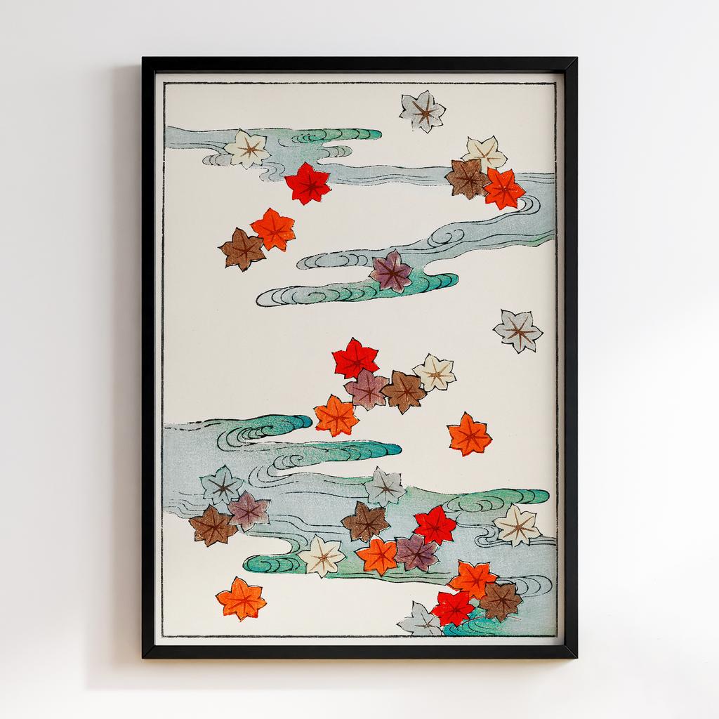 Постер Seamless gold fish illustration by Watanabe Seitei