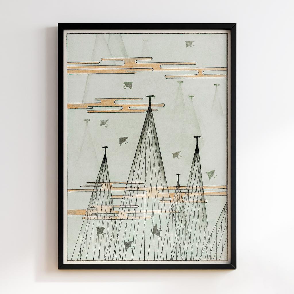 Постер Skyscape with birds flying #02