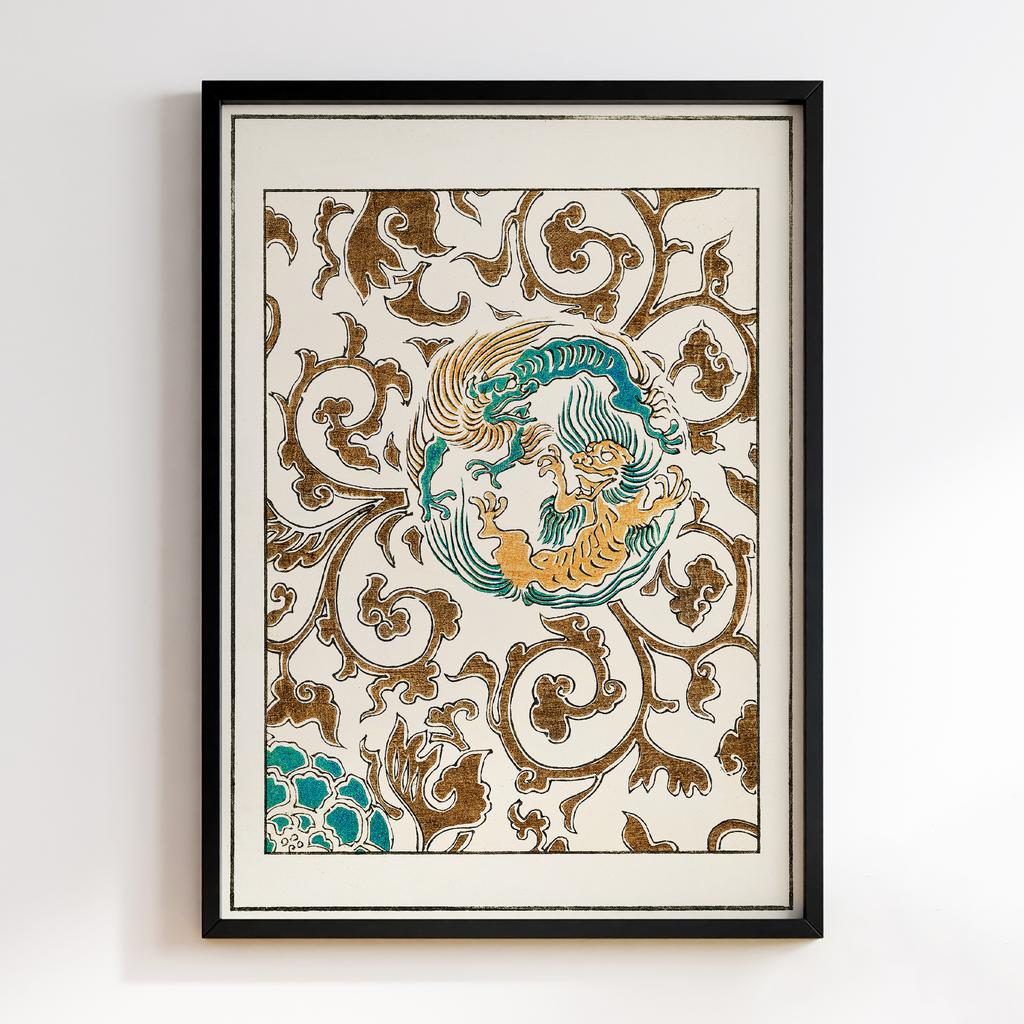 Постер Spirit and floral motif illustration #02