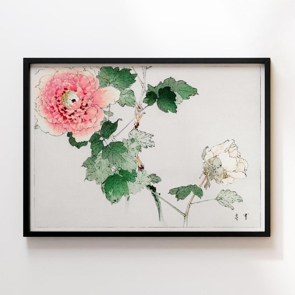 Постер Tree peony, illustration from Bijutsu Sekai (1893-1896) by Watanabe Seitei