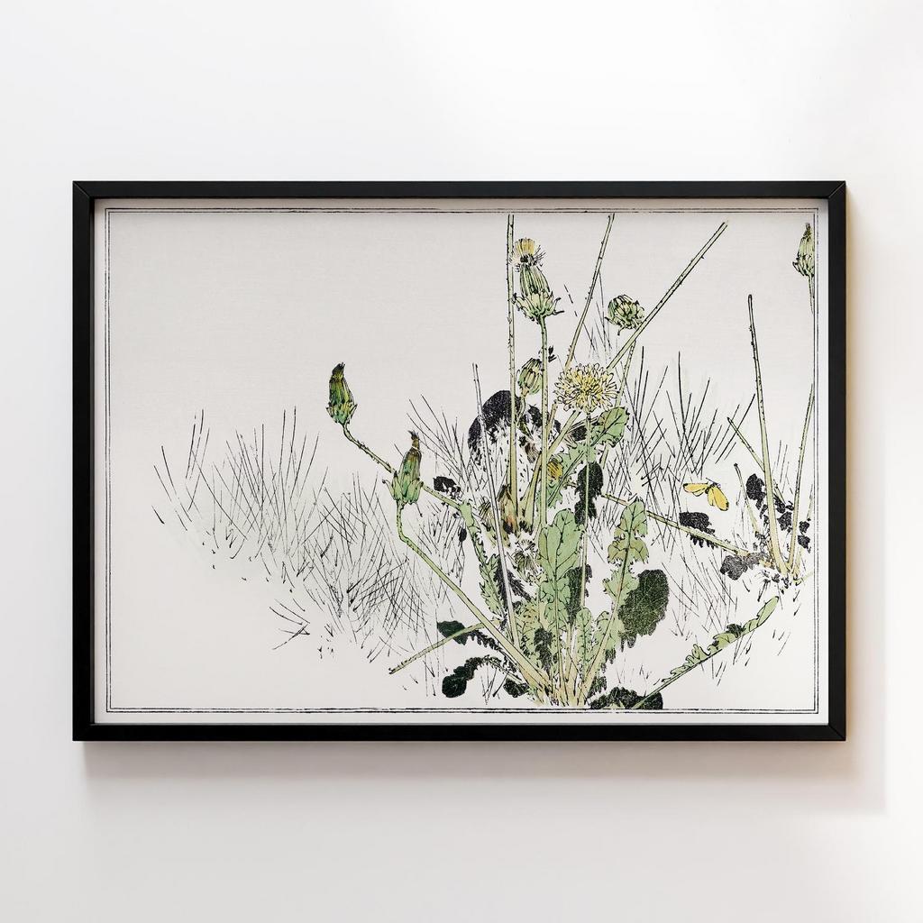 Постер Wild dandelions illustration from Seitei Kacho Gafu (1890–1891) by Wantanabe Seitei
